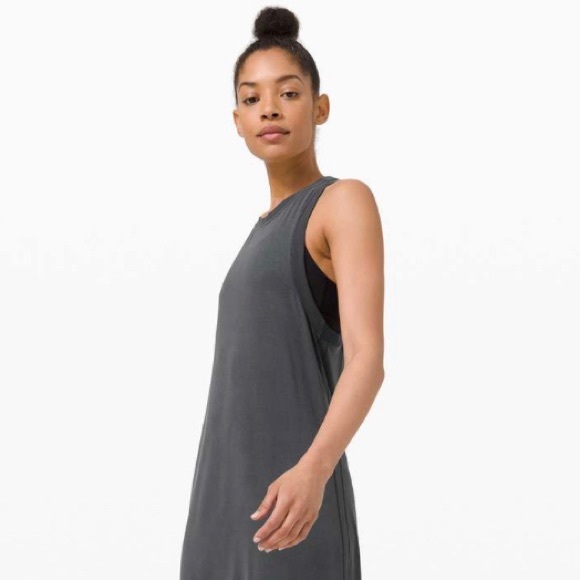 Lululemon Ease of It All Dress (Hemmed) in Graphite Gray 6 - Picture 2 of 10